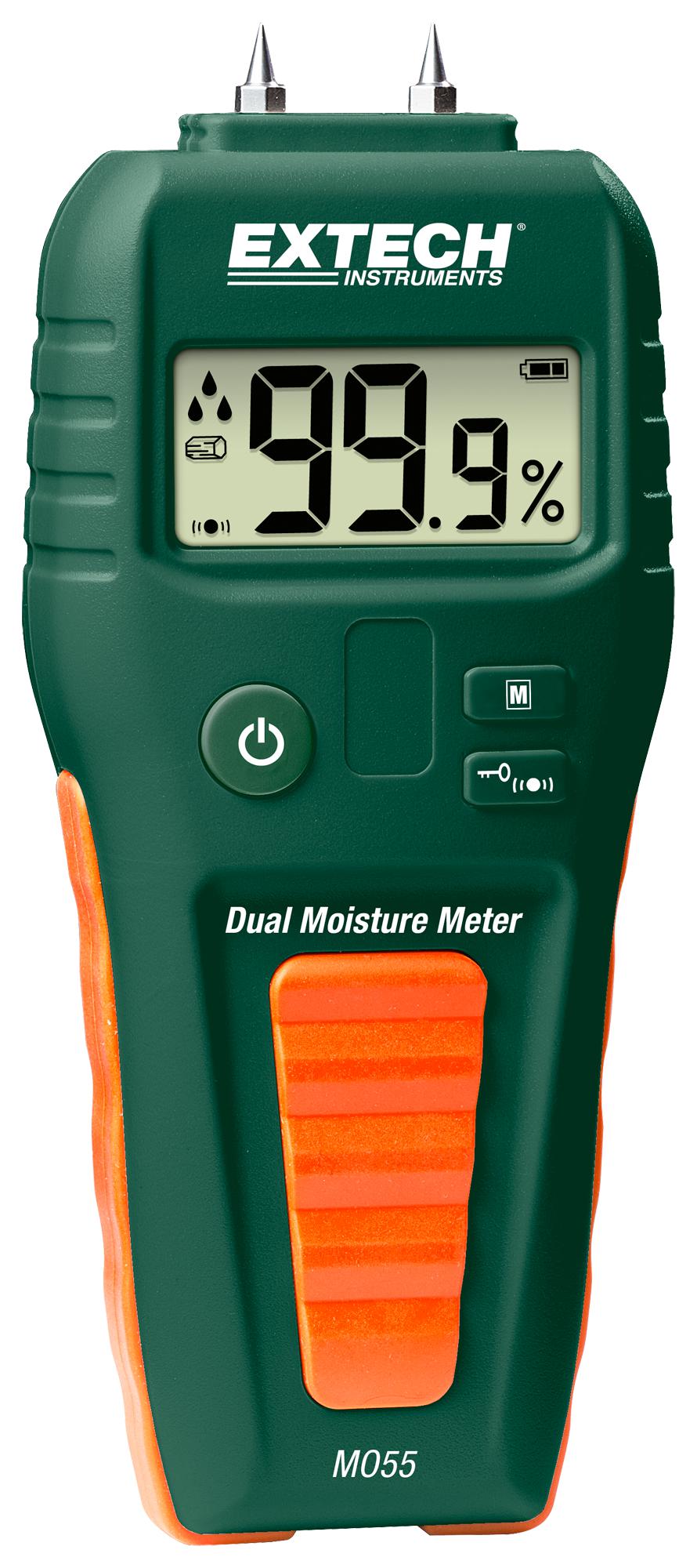 MO55 Extech Instruments Moisture Meter, Pin/Pinless, 0 to 99.9