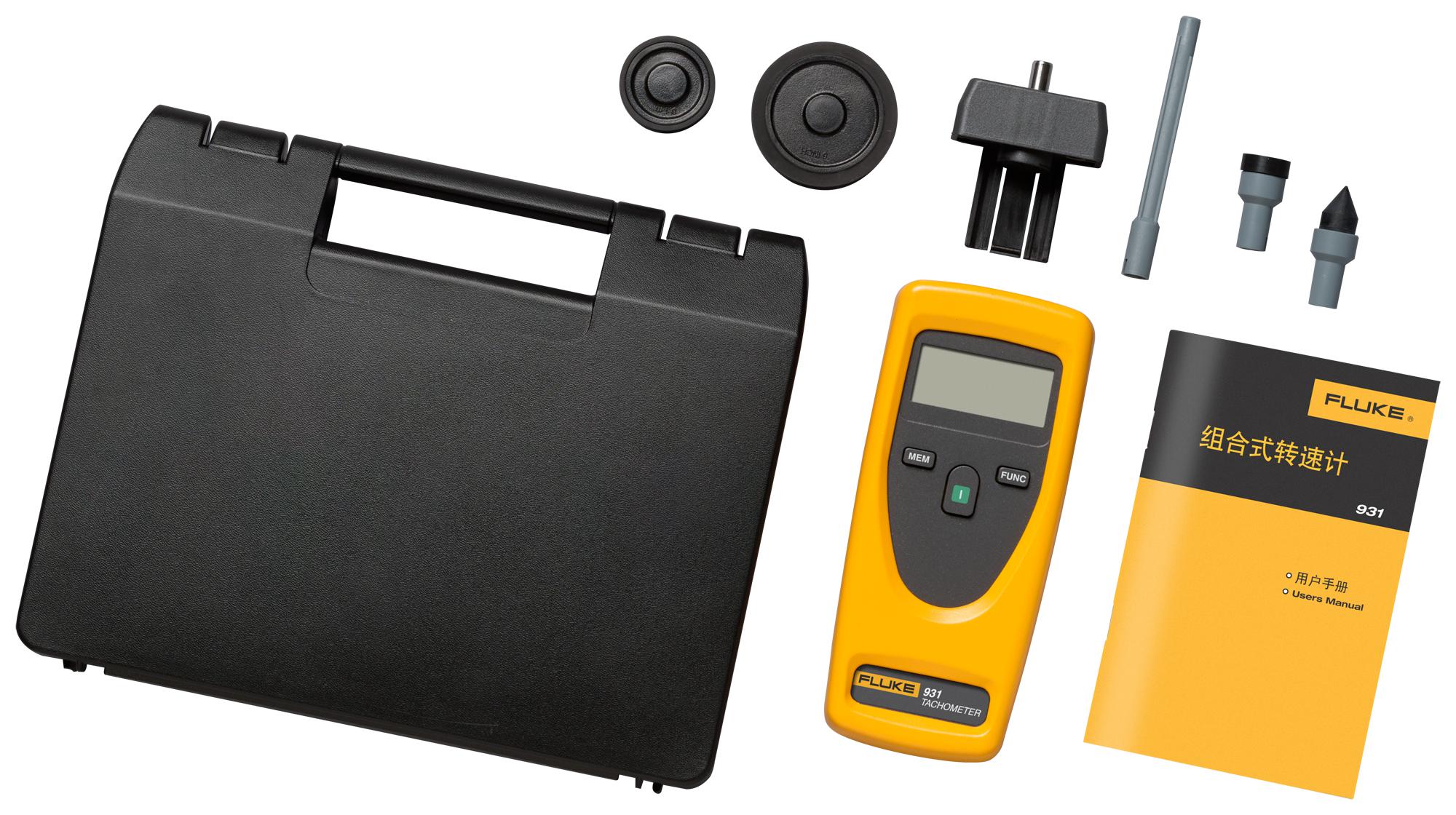 FLUKE-931 ESP FLUKE, Tachometer, 1RPM to 19999RPM, 175 mm