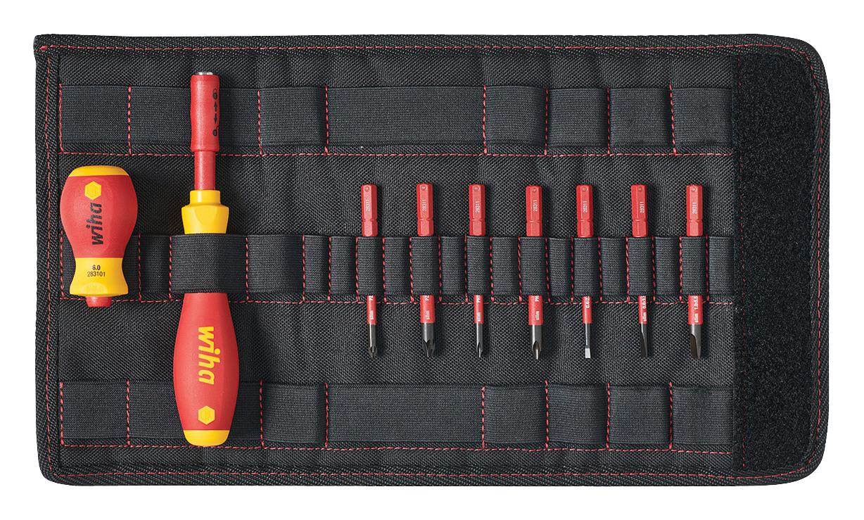 41232 Wiha Screwdriver Set, VDE, Interchangeable
