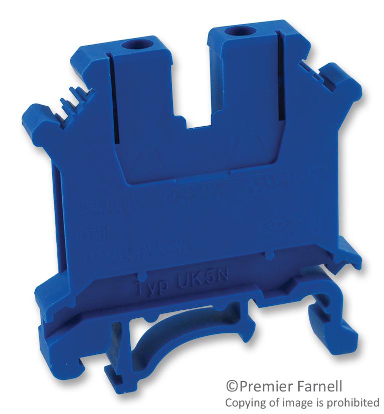 3004388 Phoenix Contact DIN Rail Mount Terminal Block, 2 Ways, 24 AWG