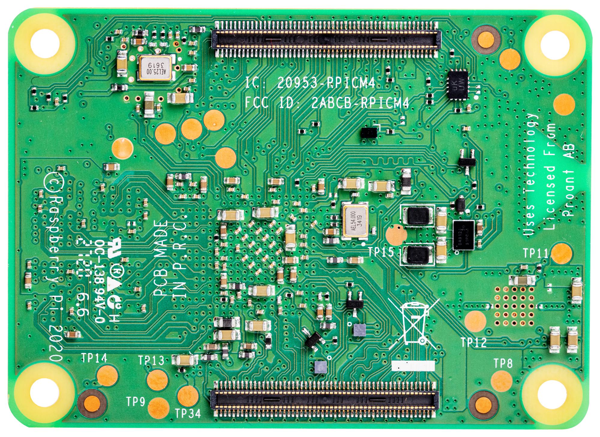 CPU Raspberry Pi Compute Module 4 CM4104000 CM4104000 RASPBERRY-PI, Raspberry Pi Compute Module 4 Lite, with