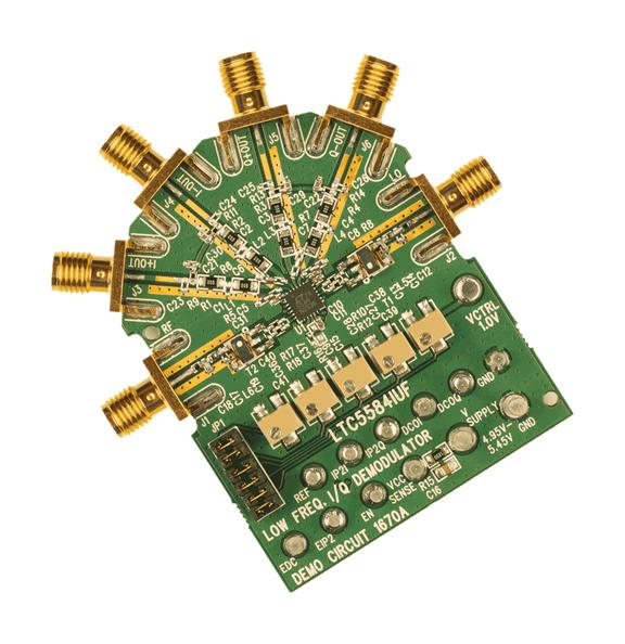DC1670A Analog Devices Demo Board, LTC5584IUFPBF, IQ Demodulator