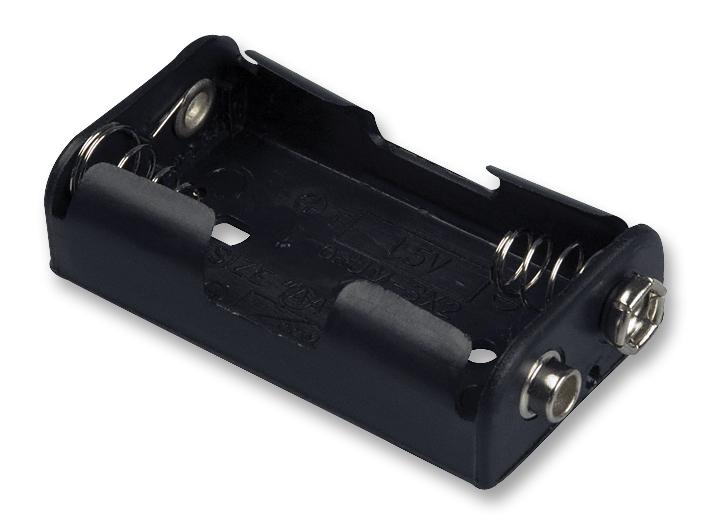 2474 Keystone Battery Holder, AA x 2, Snap On