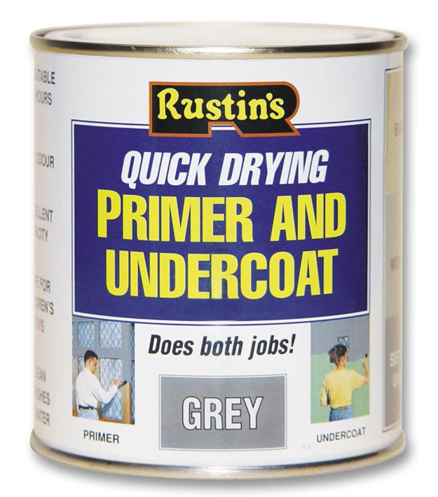 GYPU500 Rustins Quick Drying Grey Primer & Undercoat, 500ml