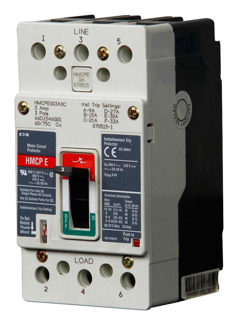 HMCP100R3C - Eaton Cutler Hammer - CIRCUIT BREAKER, 3 POLE, 100A