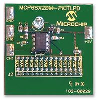 MICROCHIP MCP6SX2DM-PCTLPD Demonstration Board, MCP6SX2 Programmable Gain Amplifiers, PNZ334 Photodiode, MCP6001U Op-Amp
