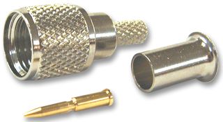 TE CONNECTIVITY 5-1814818-1 RF / Coaxial Connector, Mini UHF Coaxial, Straight Plug, Crimp, 50 ohm