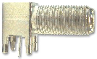 TE CONNECTIVITY 5-1634540-1 RF / Coaxial Connector, F Coaxial, Right Angle Jack, Crimp, 75 ohm, Phosphor Bronze