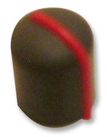 MULTICOMP CR-R5-1C5-0D Knob, Round Shaft, 6 mm, Plastic, Round with Indicator Line, 11 mm