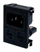 BULGIN LIMITED BZV03/Z0000/04 - 150032 Un-Filtered IEC Power Entry Module, IEC C14, General Purpose, 10 A, 250 VAC, 2-Pole Fuse Holder