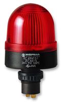 WERMA 20710075 Beacon, LED, Red, Steady, 24VDC, IP65, 58mm Dia., 98mm Height