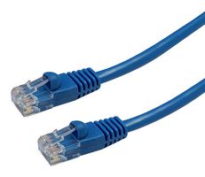 VIDEK 2965-0.75B Ethernet Cable, Patch Lead, Cat5e, RJ45 Plug to RJ45 Plug, Blue, 750 mm