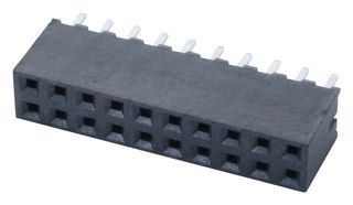 SAMTEC SQW-110-01-L-D PCB Receptacle, Board-to-Board, Wire-to-Board, 2 mm, 2 Rows, 20 Contacts, Through Hole Mount