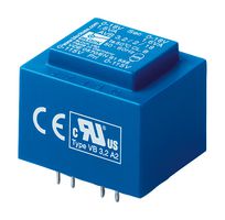 BLOCK AVB 1.5/2/8 PCB Transformer, Safety, Encapsulated Safety Isolating, 2 x 115V, 2 x 8V, 1.5 VA, 50Hz / 60Hz