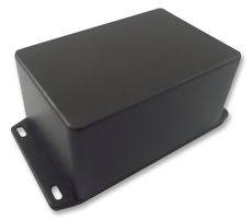 HAMMOND 1590WTFLBK.. Metal Enclosure, Diecast, Light Duty, Watertight, Flanged Lid, Wall Mount, Diecast Aluminium