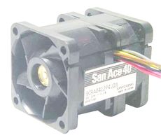 SANYO DENKI 9CRA0412P4K03 DC Axial Fan, 12 V, Square, 40 mm, 48 mm, Ball Bearing, 32.5 CFM
