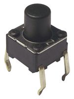 ARATAS B3F1060 Tactile Switch, B3D Series, Top Actuated, Through Hole, Round Button, 100 gf, 50mA at 24VDC