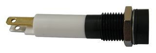 CML INNOVATIVE TECHNOLOGIES 1905100W LED Panel Mount Indicator, Black Chrome Bezel, Cool White, 3.2 VDC, 8 mm, 30 mA, 500 mcd, IP40