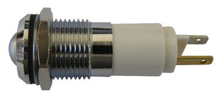 CML INNOVATIVE TECHNOLOGIES 192103ZW LED Panel Mount Indicator, Satin Chrome Bezel, Cool White, 24 V, 14 mm, 17 mA, 500 mcd, IP67