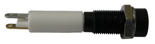 CML INNOVATIVE TECHNOLOGIES 1903135W LED Panel Mount Indicator, Black Chrome Bezel, Cool White, 24 VDC, 6 mm, 18 mA, 500 mcd, IP40