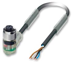 PHOENIX CONTACT 1681020 Sensor Cable, PUR, M12 Receptacle, Free End, 4 Positions, 10 m, 33 ft