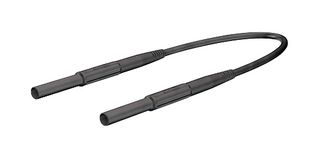STAUBLI 66.9425-150-21 Test Lead, 4mm Banana Plug to 4mm Banana Plug, Black, 5 kV, 10 A, 1.5 m