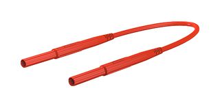 STAUBLI 66.9425-150-22 Test Lead, 4mm Banana Plug to 4mm Banana Plug, Red, 5 kV, 10 A, 1.5 m