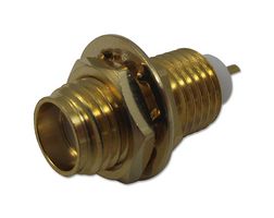 MULTICOMP PRO MC000982 RF / Coaxial Connector, SMA Coaxial, Straight Bulkhead Jack, Solder, 50 ohm, Beryllium Copper
