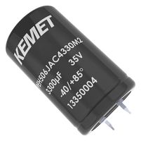 KEMET PEH506VAC3100M2 Electrolytic Capacitor, Snap-in, 100 µF, 400 V, ± 20%, Snap-In, 3000 hours @ 85°C