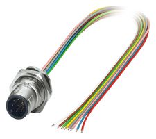 PHOENIX CONTACT 1419687 Sensor Cable, M12 Plug, Free End, 8 Positions, 500 mm, 19.6 "