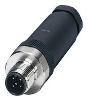 PHOENIX CONTACT 1553190 Sensor Connector, IP67, M12, Male, 5 Positions, Screw Pin, Straight Cable Mount