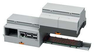 RPI-BC 107,6 DEV-KIT KMGY - Electronic Housing, For Raspberry Pi-BC, Lower Part, Upper Part, Cover & PCB Holder, Light Gray