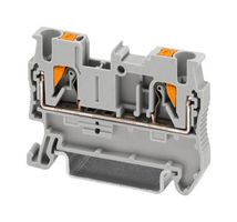 PHOENIX CONTACT 3209510 DIN Rail Mount Terminal Block, 2 Ways, 26 AWG, 12 AWG, 4 mm², Push In, 28 A