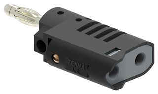 TENMA 76-1686 Banana Test Connector, Plug, Cable Mount, 36 A, 70 VDC, Nickel Plated Contacts, Black