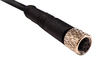BULGIN LIMITED PXPPVC05FBF04ACL010PVC Sensor Cable, M5 Receptacle, Free End, 4 Positions, 1 m, 3.28 ft, Buccaneer M5 Series