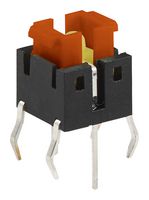 TE CONNECTIVITY - ALCOSWITCH FSMIJ62BA04 Tactile Switch, FSMIJ Series, Top Actuated, Through Hole, Plunger for Cap, 160 gf, 50mA at 12VDC