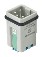 HARTING 09200042633 Heavy Duty Connector, Han A, Insert, 4 Contacts, 3A, Plug, Push Lock Pin