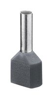 PHOENIX CONTACT 3201000 Wire Ferrule, Twin Wire, 12 AWG, 4 mm², 12 mm, Grey, COMBICON