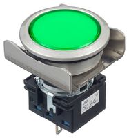 IDEC LBW6MP-1T04WG LED Panel Mount Indicator, Green, 24 V, 22.3 mm, IP65