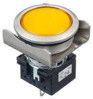IDEC LBW6MP-1T04WY LED Panel Mount Indicator, Yellow, 24 V, 22.3 mm, IP65