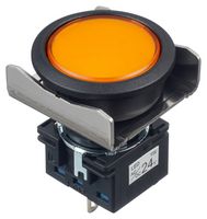 IDEC LBW6P-1T04WA LED Panel Mount Indicator, Amber, 24 V, 22.3 mm, IP65