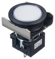 IDEC LBW6P-1T04PW LED Panel Mount Indicator, White, 24 V, 22.3 mm, IP65