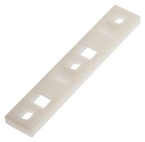 PANDUIT MTP1S-E6-C Cable Tie Mount, Multi Tie Plate, 1 Bundle, Screw, 3.7 mm, Natural, Nylon 6.6 (Polyamide 6.6)