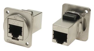 CLIFF ELECTRONIC COMPONENTS CP30222SM3 In-Line Adapter, FTP Cat6, Shielded, Metal, M3 Holes, Adaptor, In-Line, RJ45, RJ45, FT Series
