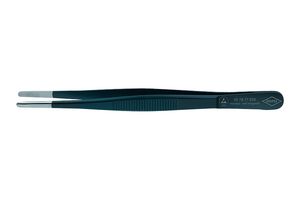 KNIPEX 92 78 77 ESD Tweezer, Straight, Round, Nickel Plated Steel, 145 mm Overall