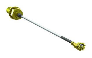 SAMTEC MH113-MH1RP-01BJ1-0100 RF / Coaxial Cable Assembly, 3.9 ", 100 mm, 1.13mm, MHF Plug, SMA Bulkhead Jack, 50 ohm
