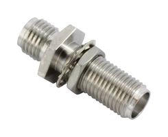 HUBER+SUHNER 34_SMA-50-0-51/199_NE RF / Coaxial Adapter, SMA, Jack, SMA, Jack, Straight Bulkhead Adapter, 50 ohm