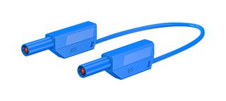 STAUBLI 28.0125-200-23 Banana Test Lead, 4mm Stackable Banana Plug, Shrouded, 4mm Stackable Banana Plug, Shrouded