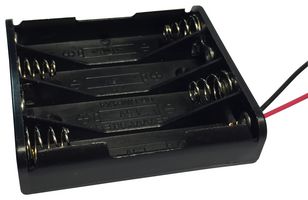 PRO ELEC PE000024 Battery Holder, Panel, AAA Battery Size, 4 Position