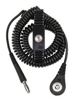 SCS 09188 Anti Static Wrist Strap, Adjustable, 330.2 mm, 12ft Cord, Black, Snap